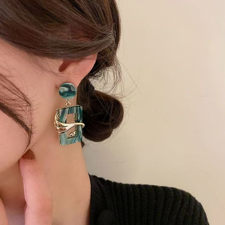 Spring Vintage Square Earrings