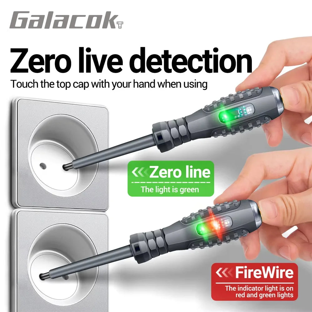 Smart Voltage Tester Screwdriver with LED Indicator