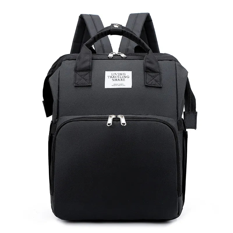 Diaper Backpack with Insulated Bottle Pockets