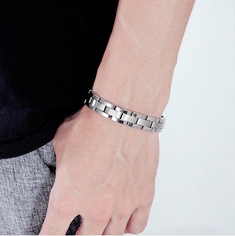 Men's Minimalist Magnetic Stainless Steel Bracelet
