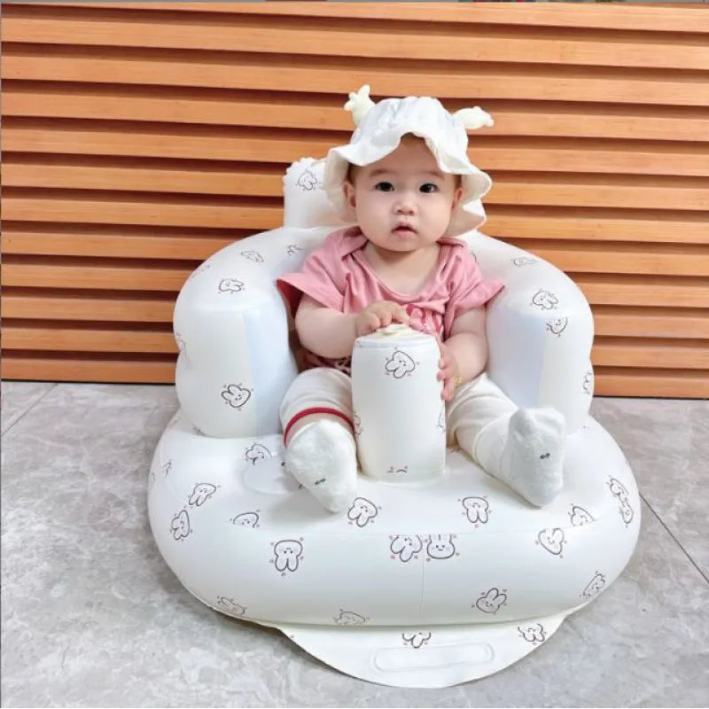 Inflatable Baby Chair with Built-in Pump