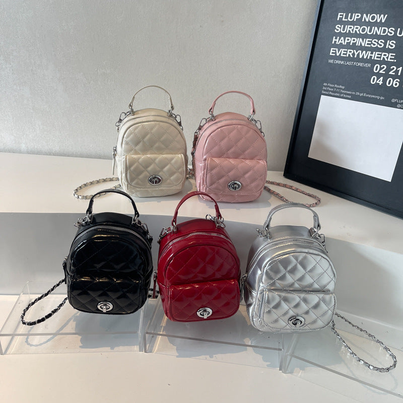 Womens Fashionable Casual Chain-Strap Travel Backpack