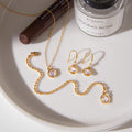 Zircon Jewelry Set with Titanium Steel Necklace