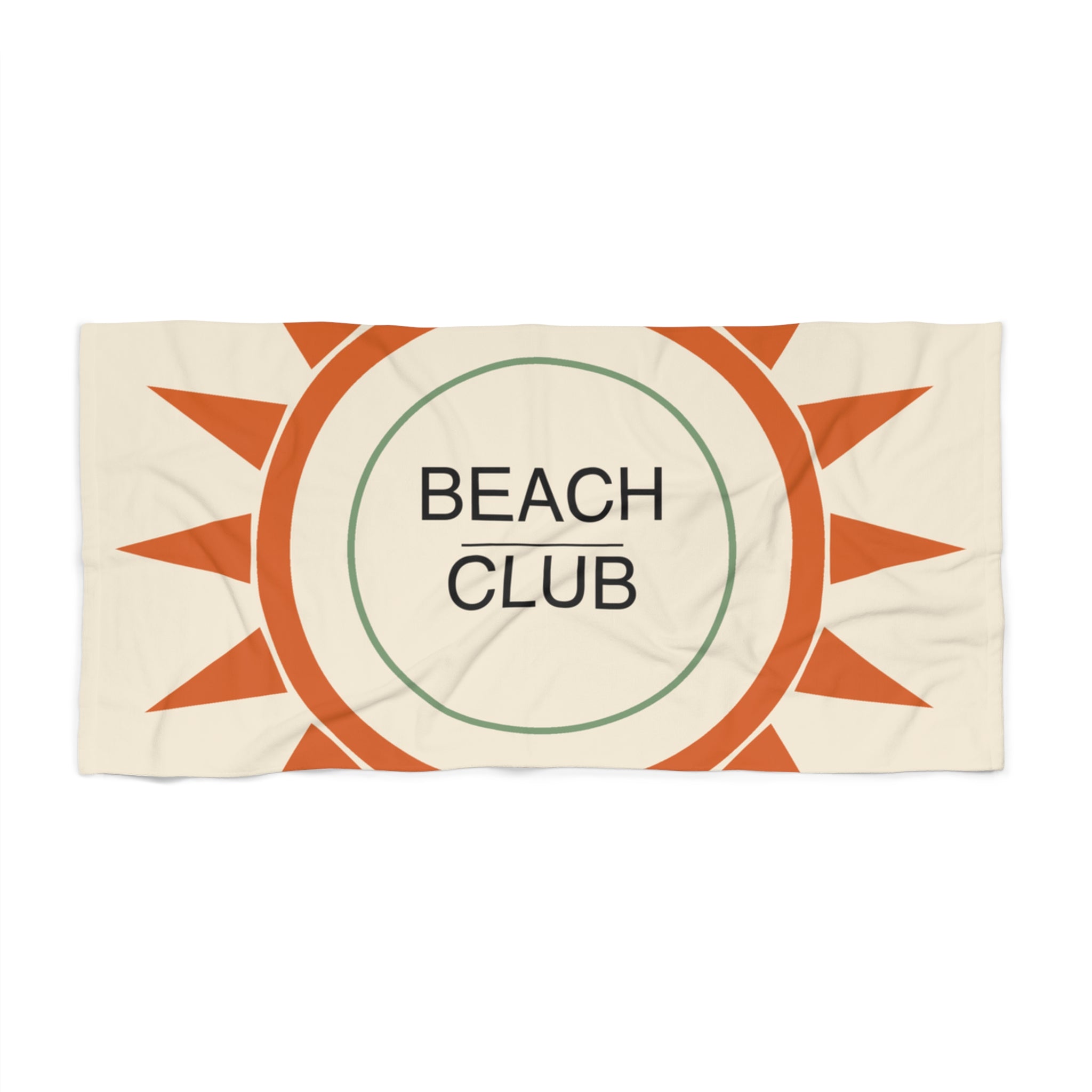 Retro Sun Oversized Beach Towel – Quick-Dry Cotton