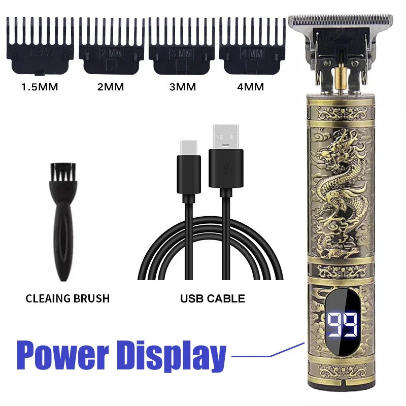 Vintage Cordless Hair Trimmer with USB Charging