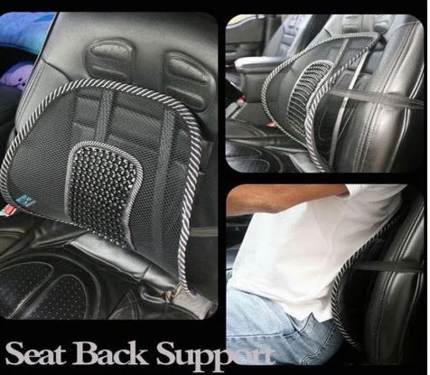 Memory Foam Car Seat Back Cushion with Breathable Cover