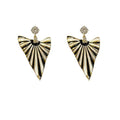 European Style Contrast Color Earrings, Luxurious Goddess Look, Niche Retro High-end Accessories