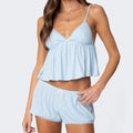 Lace Bow-Knot Shorts Pajama Set