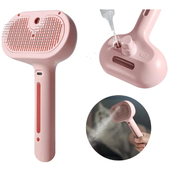Spray Misting Pet Grooming Brush
