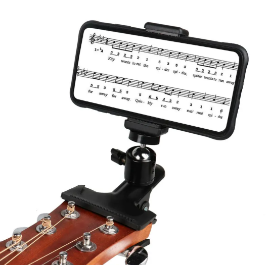 Guitar Phone Clip Stand – Hands-Free Mount for Musicians