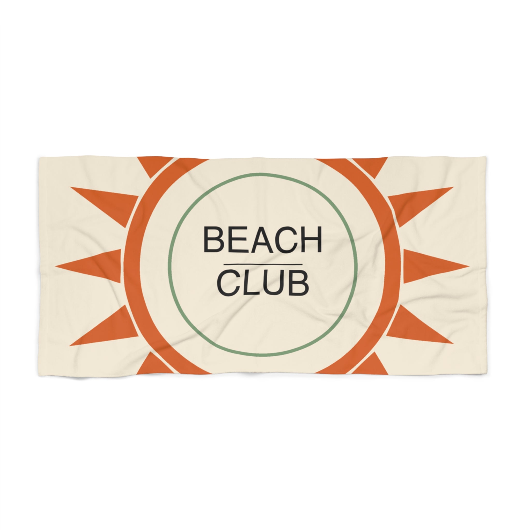 Retro Sun Oversized Beach Towel – Quick-Dry Cotton