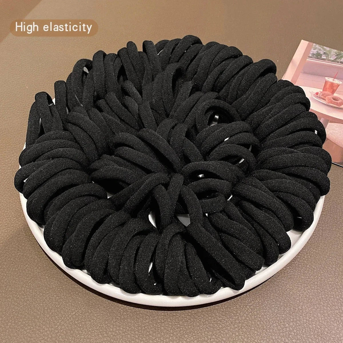 50/100pcs Boho Seamless Elastic Hair Ties-Thick Comfortable &...