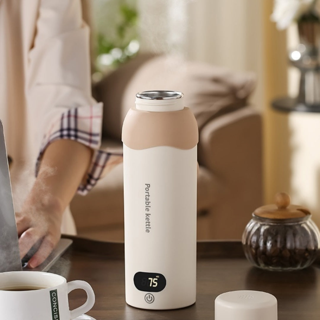 Portable Mini Thermostatic Electric Water Cup For Office And Travel Constant Temperature USB Kettle