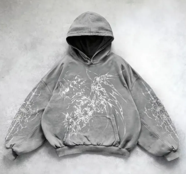 Y2K Streetwear Hoodie with Bold Graphic Print