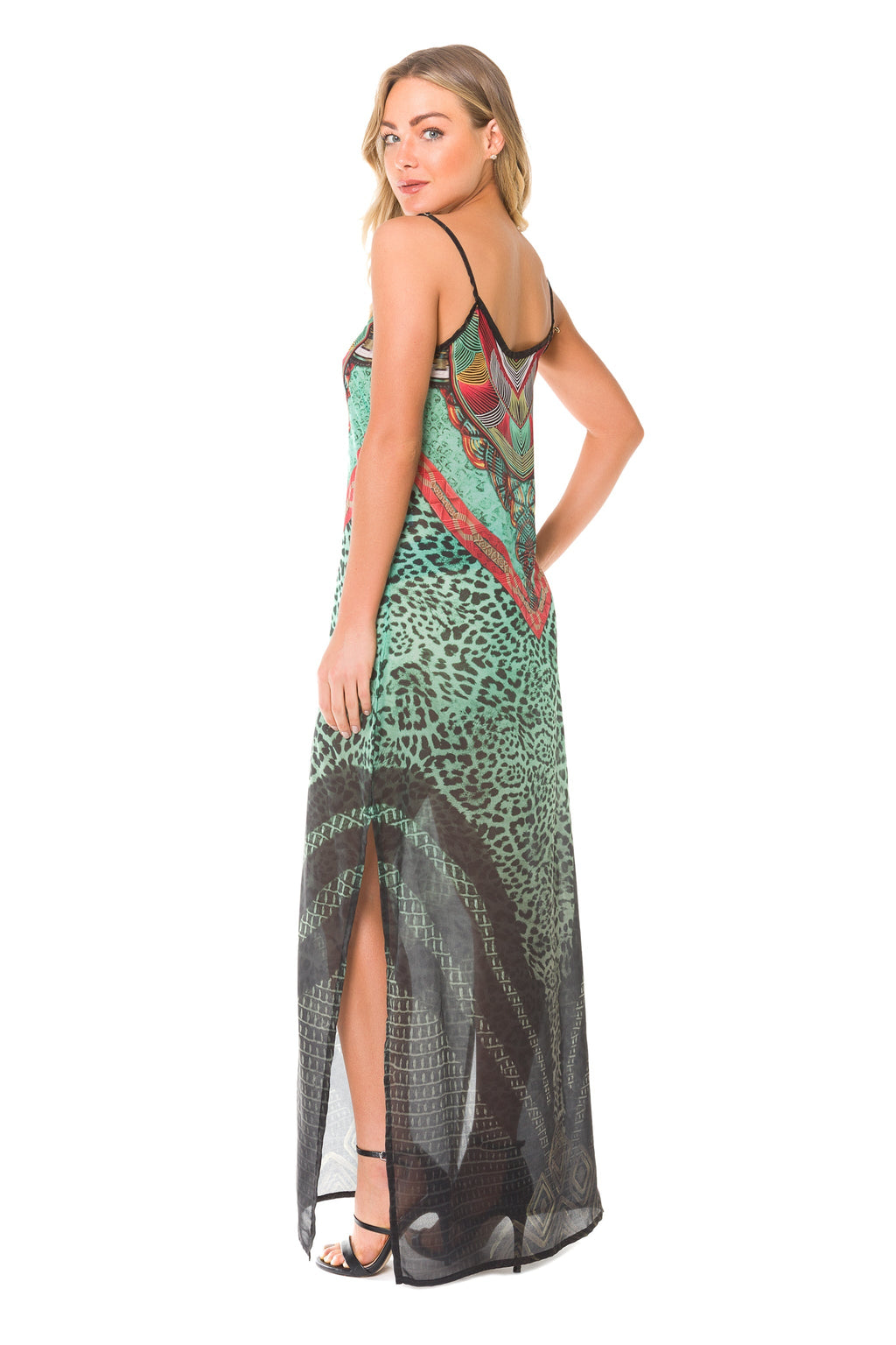 Boho Summer Maxi Dress with African-Inspired Pattern