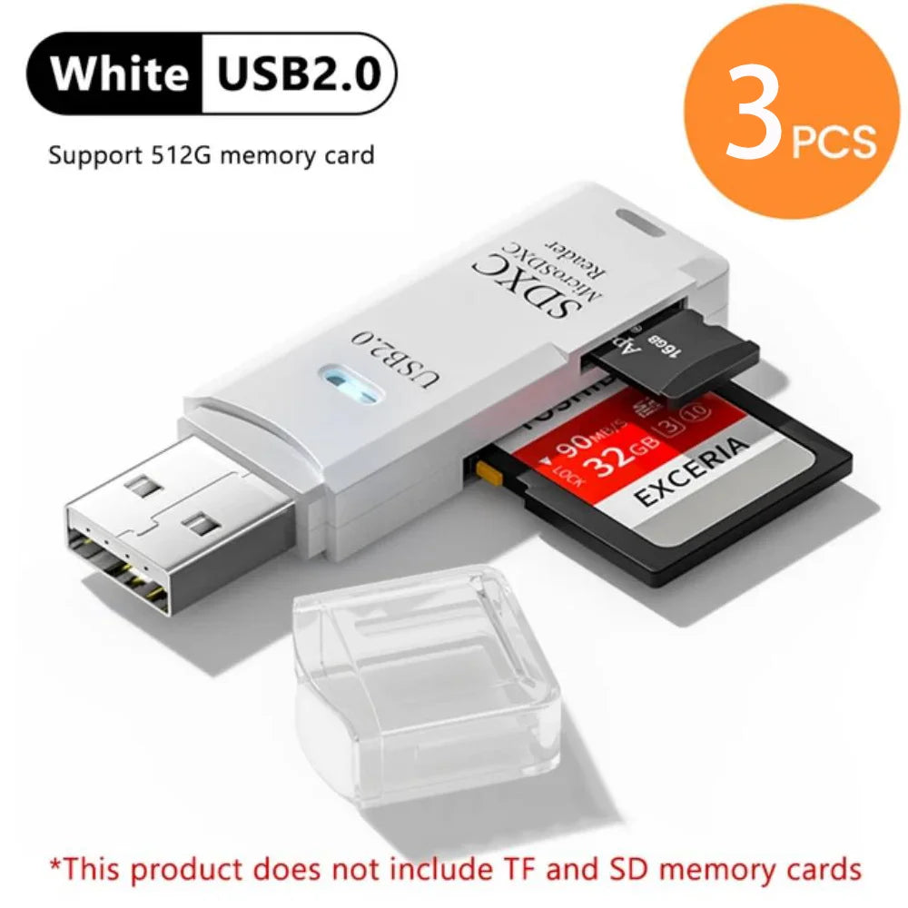 2-in-1 Multi Functional  USB 3.0 Card ReaderMiniSD...