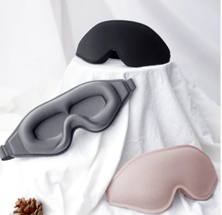 3D Contoured Sleep Mask – Total Darkness, Zero Pressure