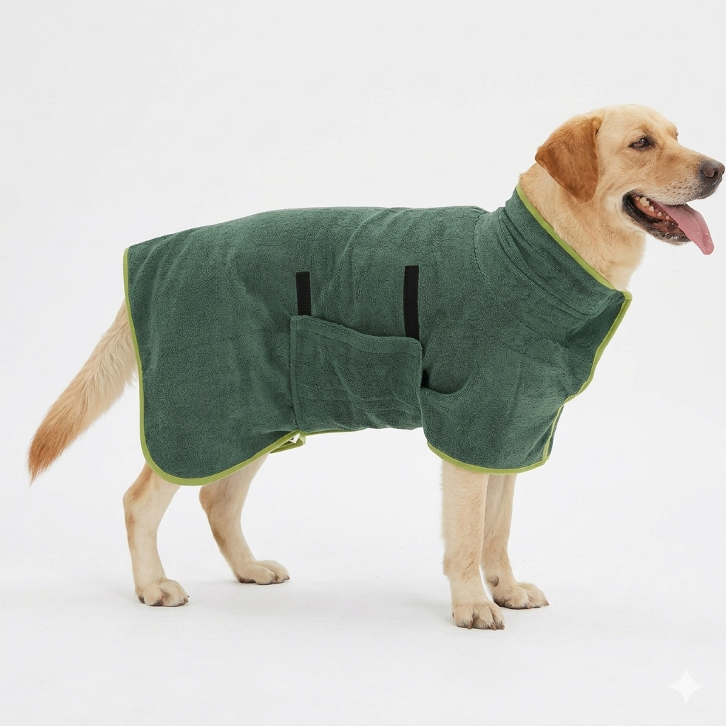 Microfiber Pet Bathrobe – Fast-Drying Dog Towel
