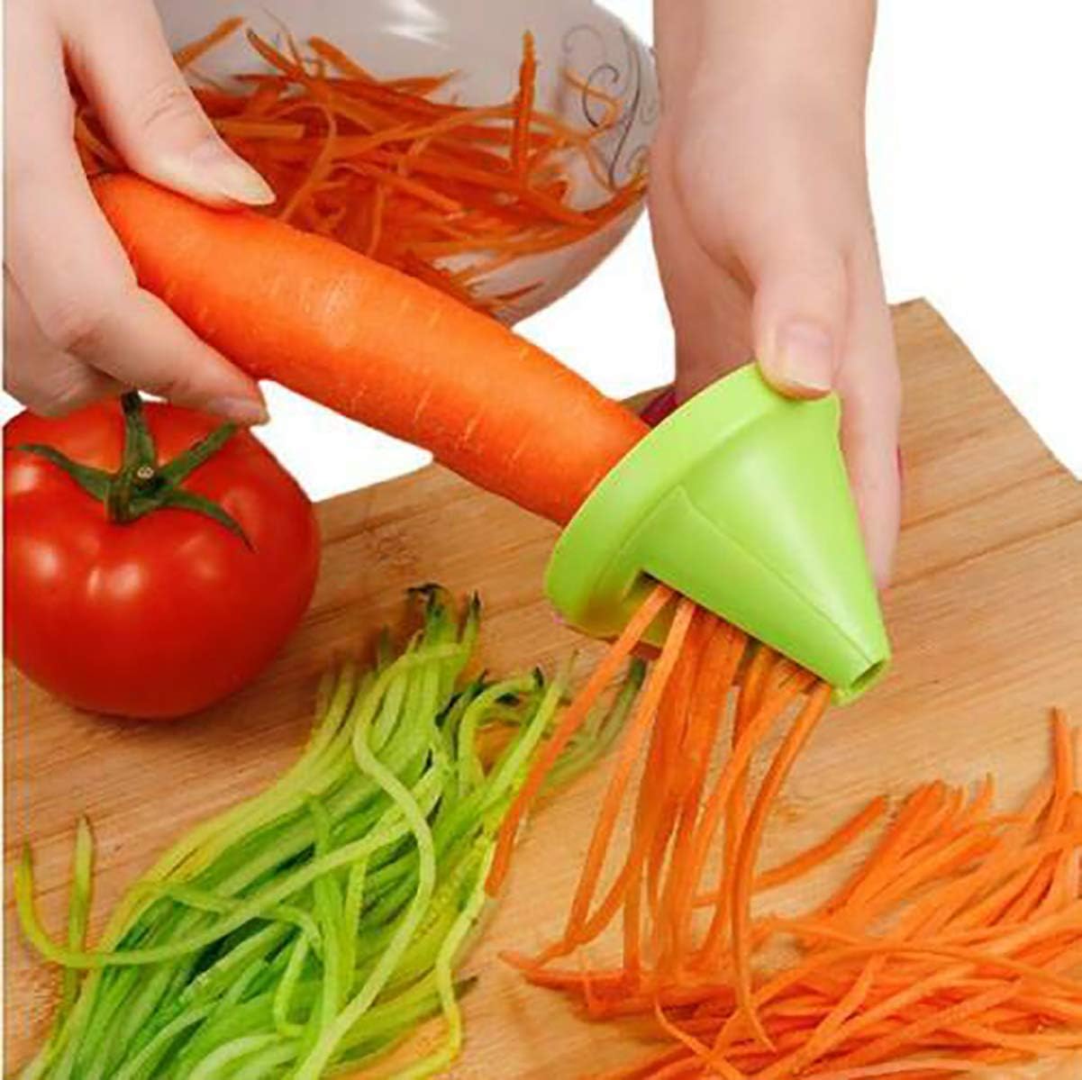 Handheld Spiralizer & Grater – 3-in-1 Vegetable Shredder