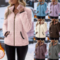 Casual Double-sided Fleece Zip-up Cardigan Plush Hoodie Jacket