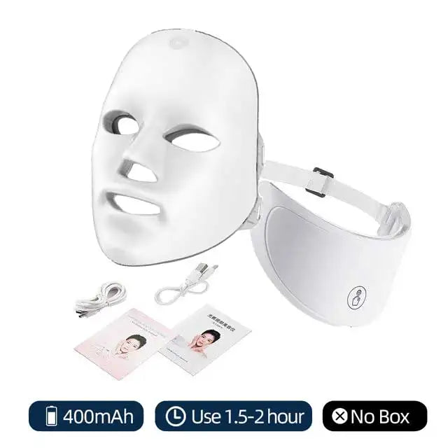 7-Color LED Facial Mask with Neck Treatment