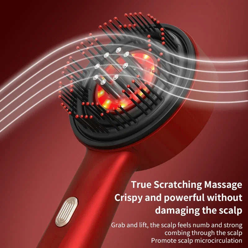 Red Light Scalp Massage Comb with Heat Therapy