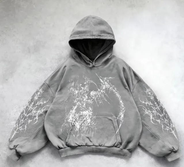 Y2K Streetwear Hoodie with Bold Graphic Print