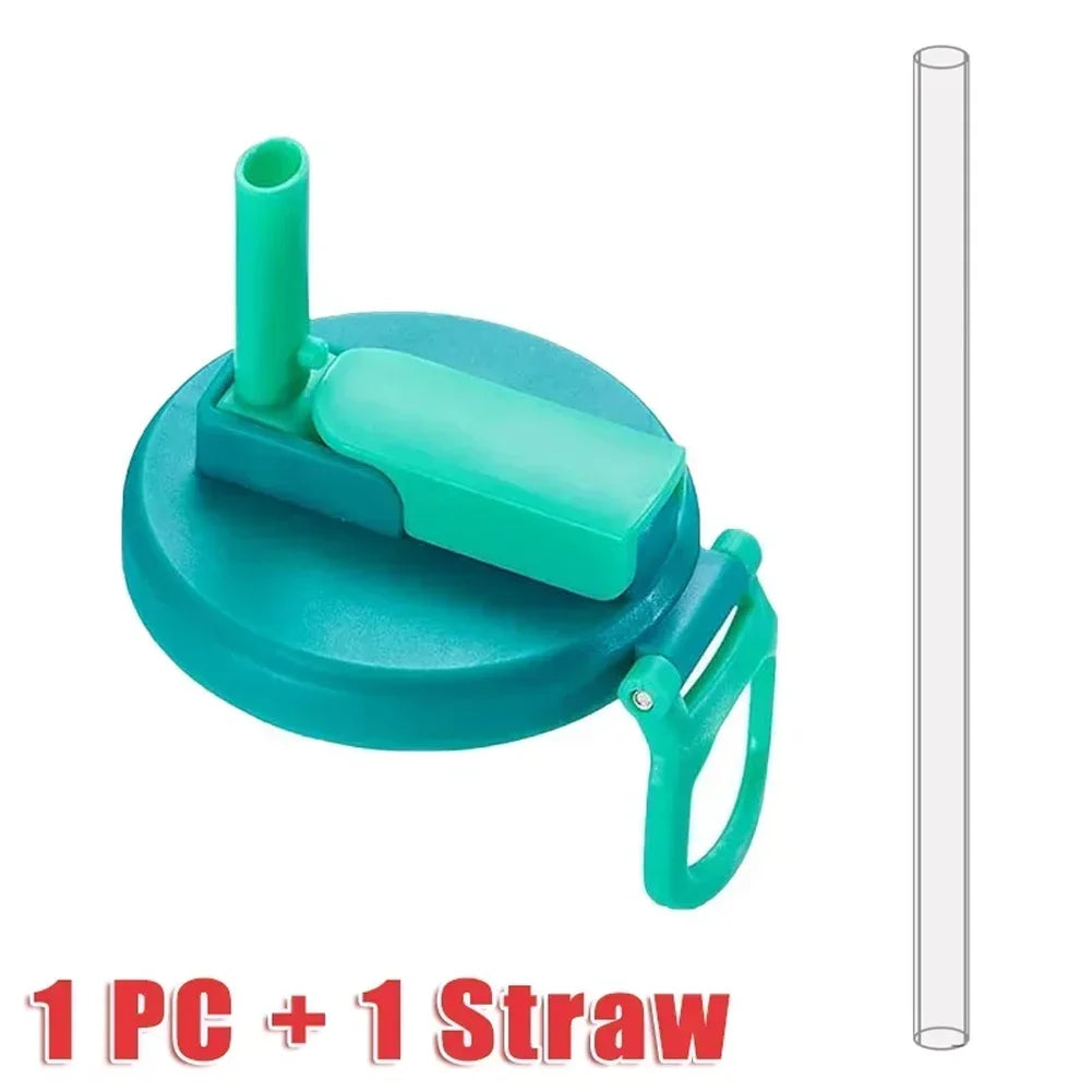 Reusable Silicone Can Lids with Straws – Standard Size