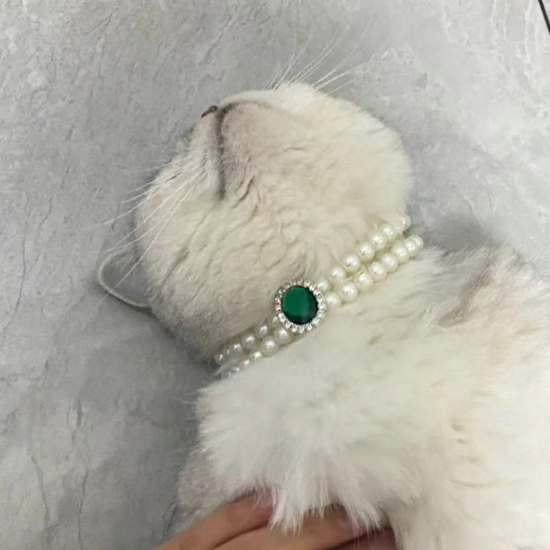 Pearl Elegance Cat Collar Necklace