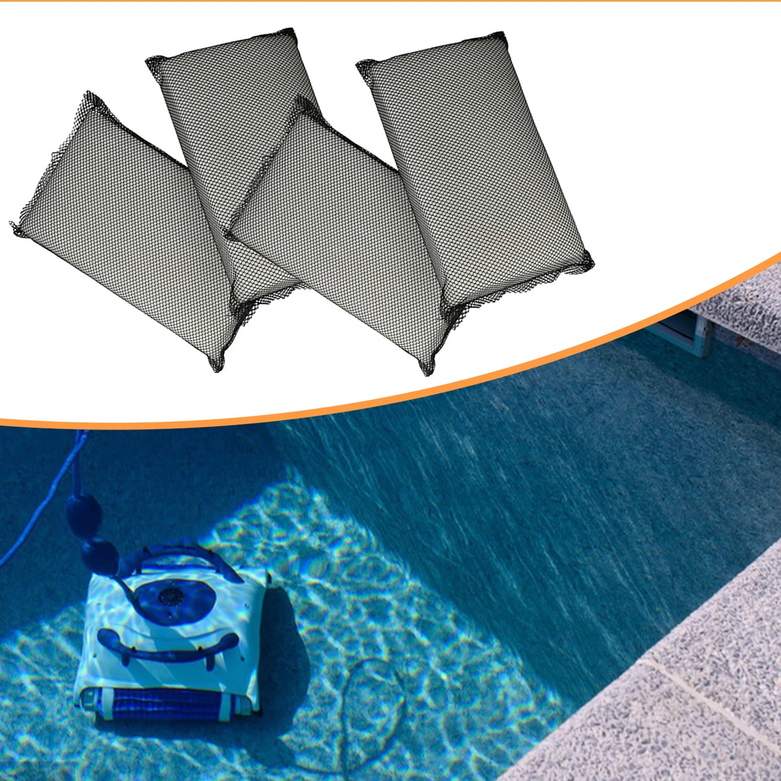 Robotic Pool Cleaner Filter Pads – 4 Pack