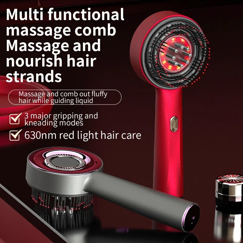 Red Light Scalp Massage Comb with Heat Therapy