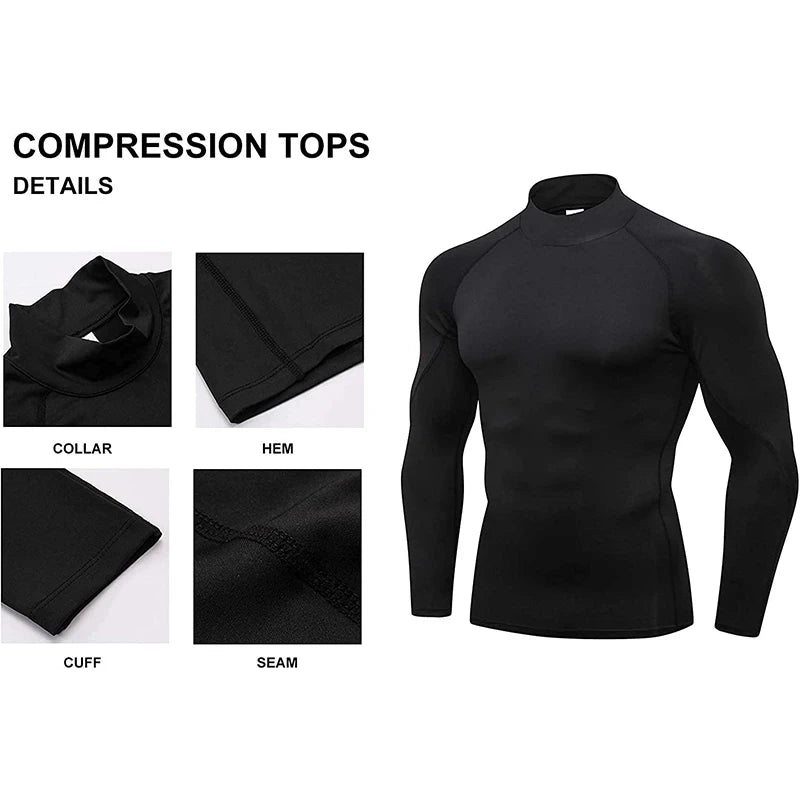 Men's Quick-Dry Compression Long Sleeve Gym Shirt