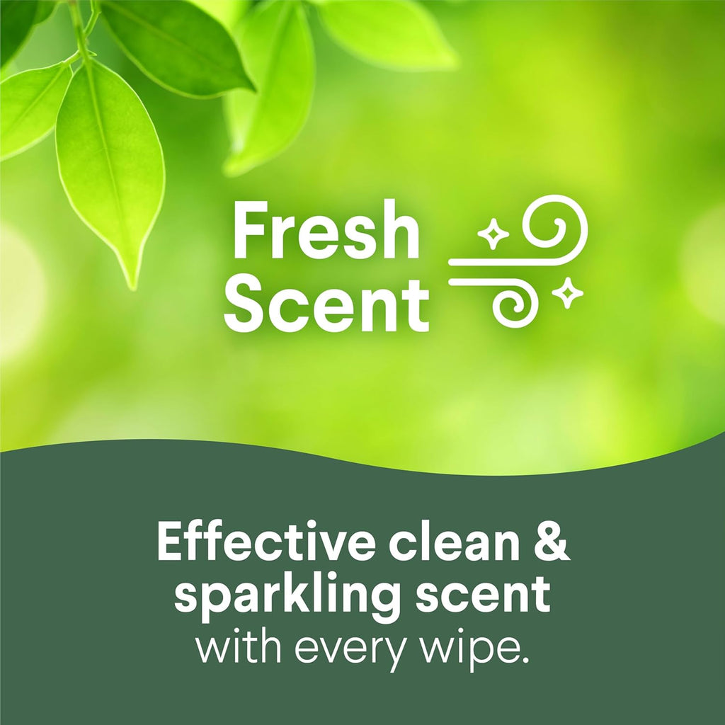 Disinfecting Cleaning Wipes for Spring Cleaning & Allergy Season, Bleach Free, Fresh Scent and Crisp Lemon, 75 Count Each, Pack of 2