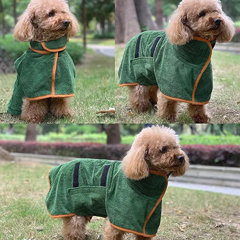 Microfiber Pet Bathrobe – Fast-Drying Dog Towel