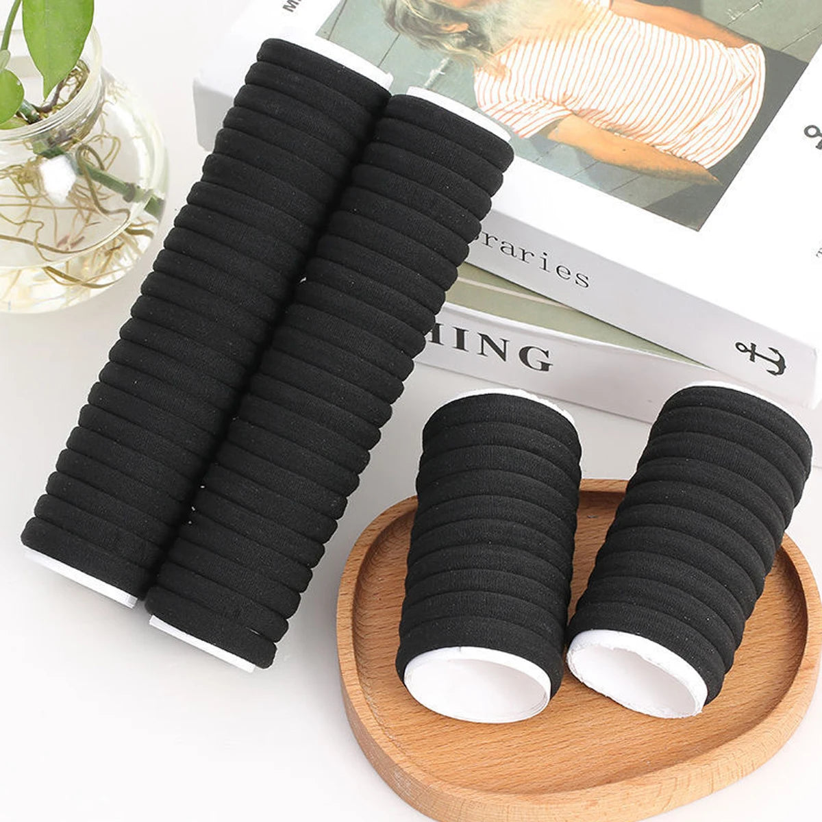 50/100 pieces of black and white hair bands, women's hair bands,...