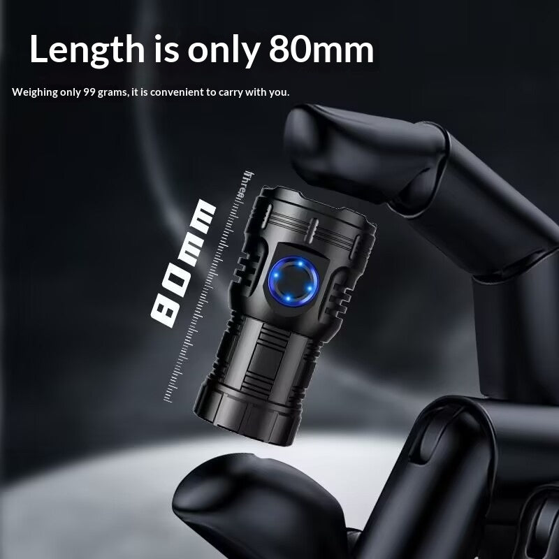 Bright Eight-Eye Monster High-Intensity Flashlight Rechargeable For Outdoor Use