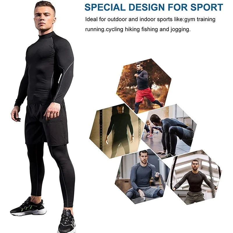 Men's Quick-Dry Compression Long Sleeve Gym Shirt