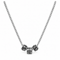 Gothic Vintage Carved Barrel Bead Necklace