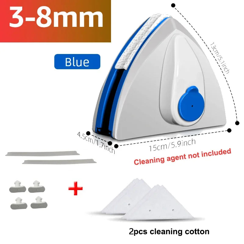 Double-Sided Magnetic Window Cleaner with Auto Drainage