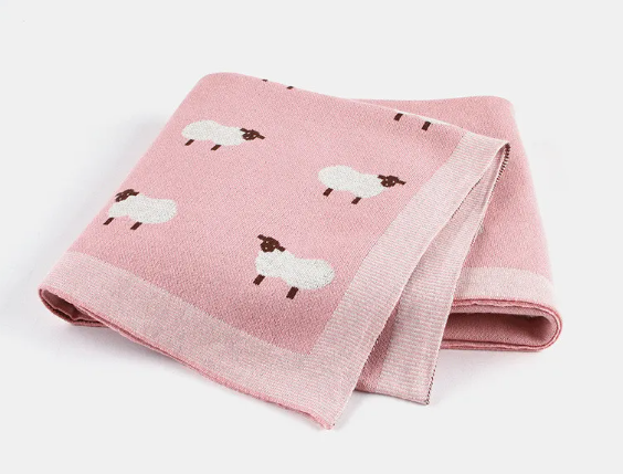 Baby Sheepskin Blanket with Windproof Cover