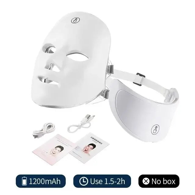 7-Color LED Facial Mask with Neck Treatment