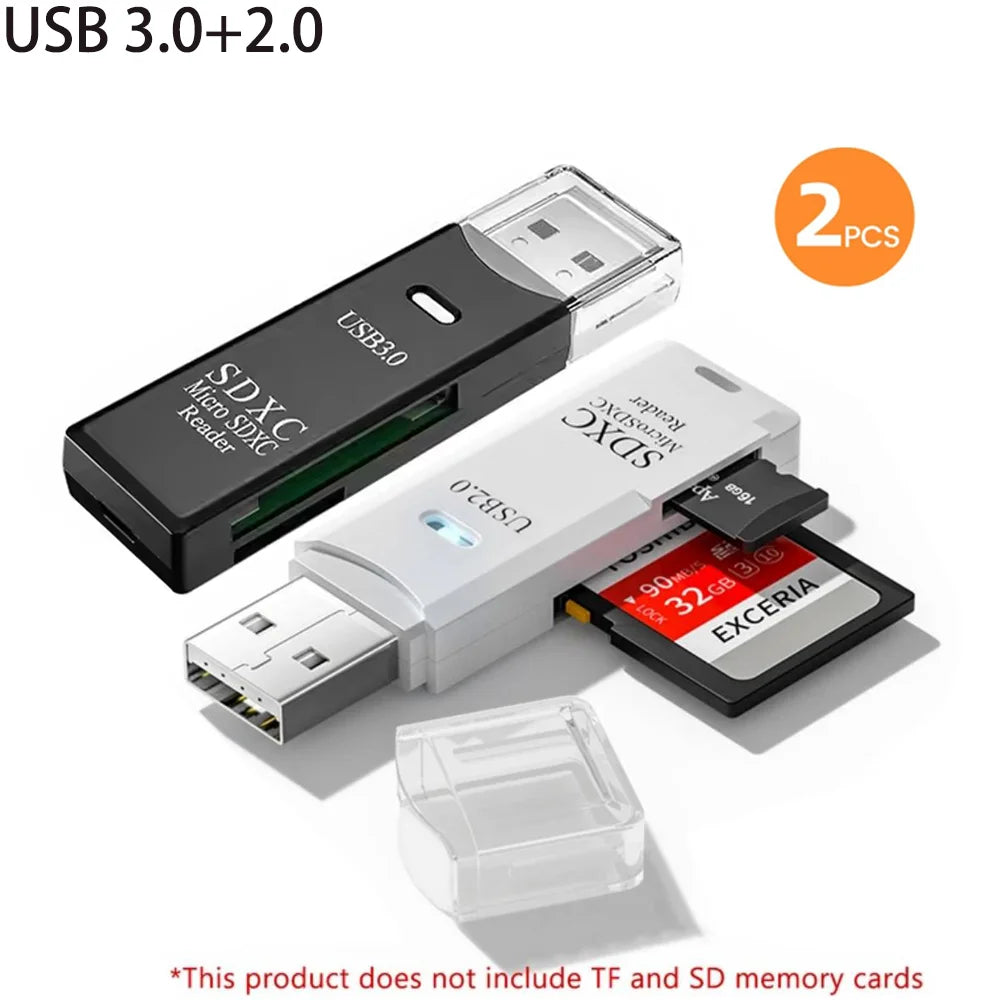 2-in-1 Multi Functional  USB 3.0 Card ReaderMiniSD...