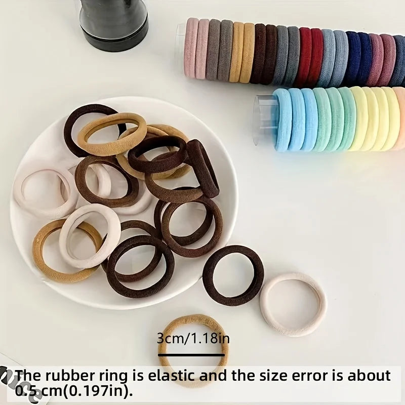 50/100pcs Boho Seamless Elastic Hair Ties-Thick Comfortable &...