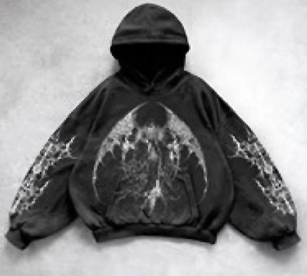 Y2K Streetwear Hoodie with Bold Graphic Print