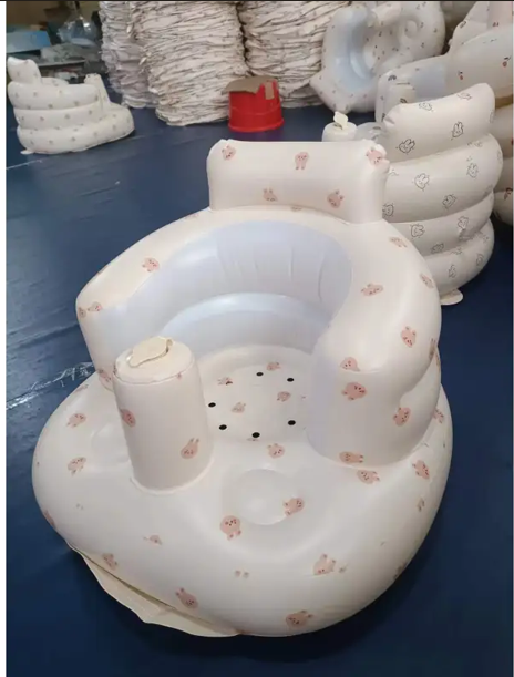 Inflatable Baby Chair with Built-in Pump