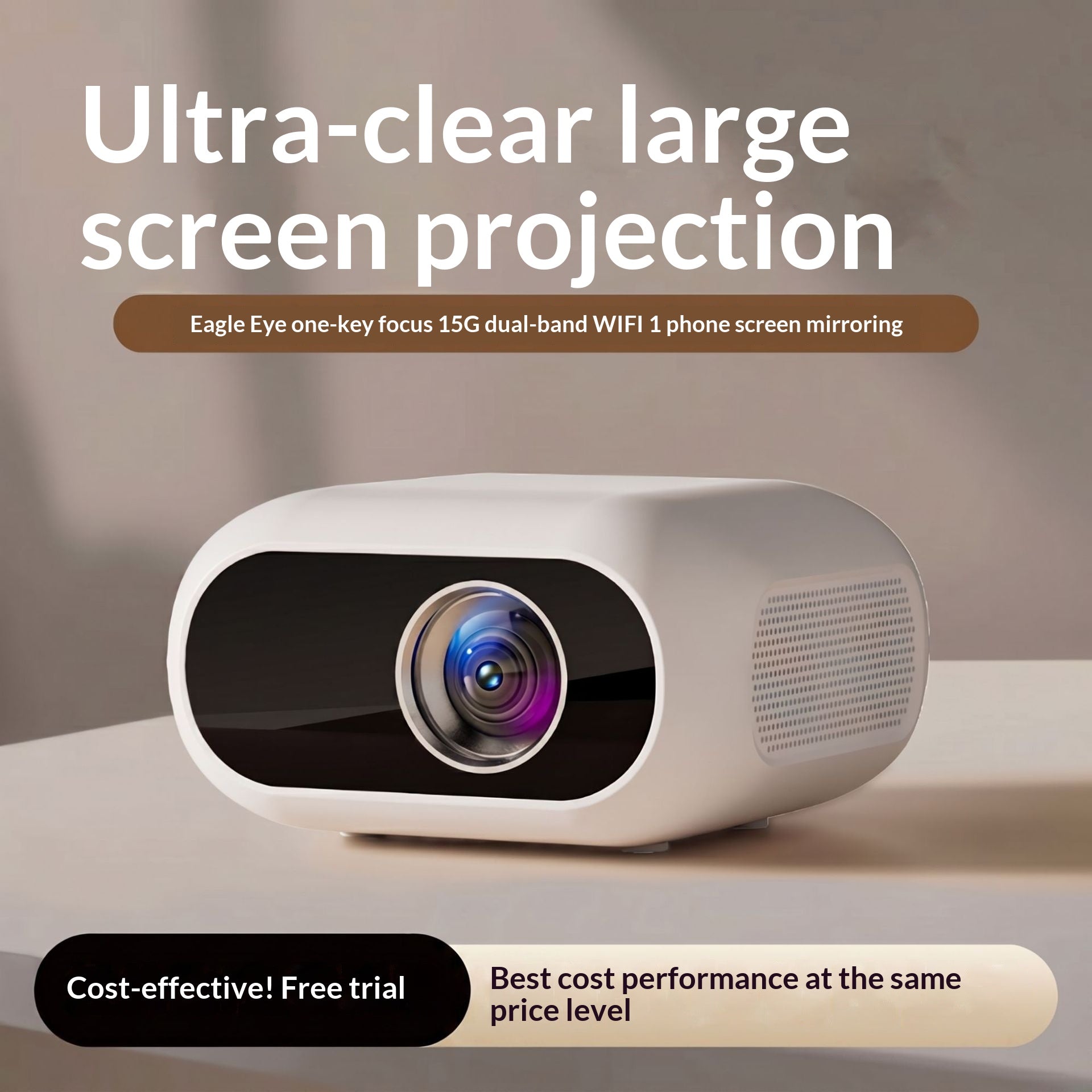 Smart HD Projector with Built-in Streaming