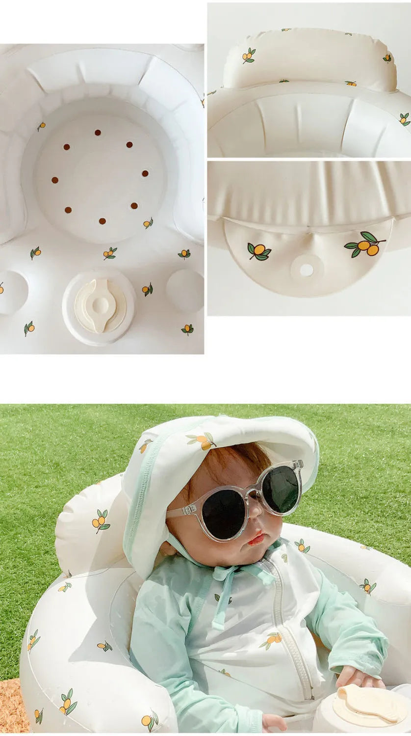 Inflatable Baby Chair with Built-in Pump