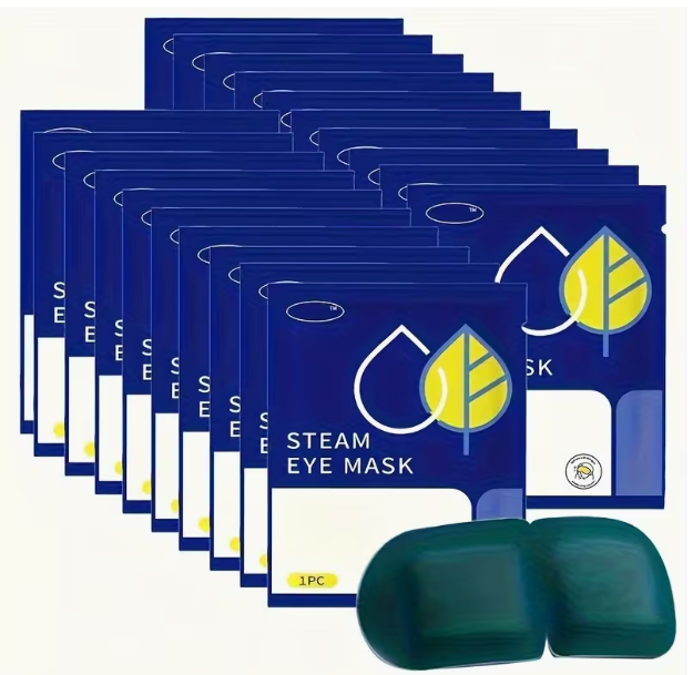 Boho Sleep Eye Mask Set – 10 Soothing Lutein Steam Masks