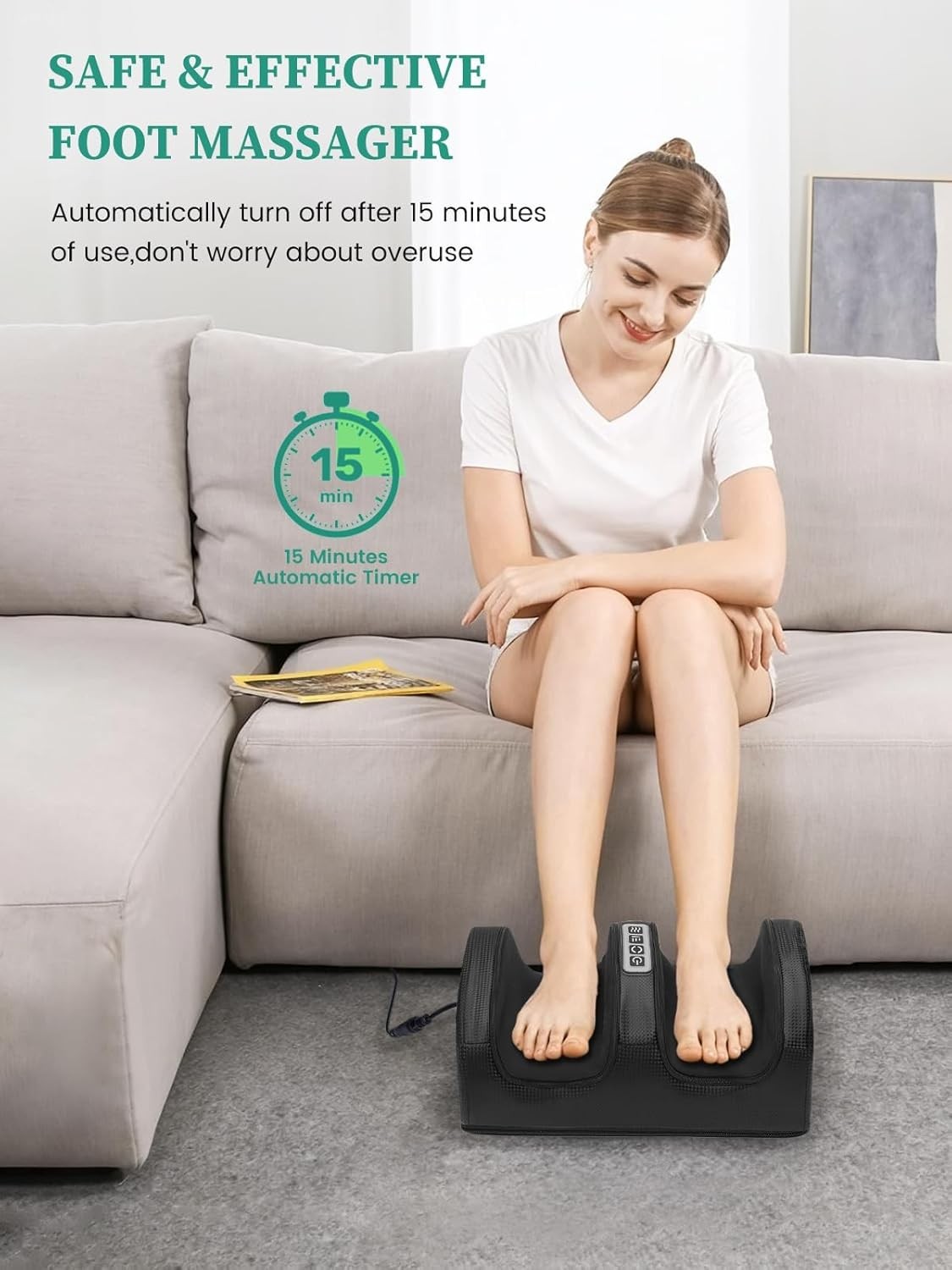 Shiatsu Foot Massager with Kneading & Vibration