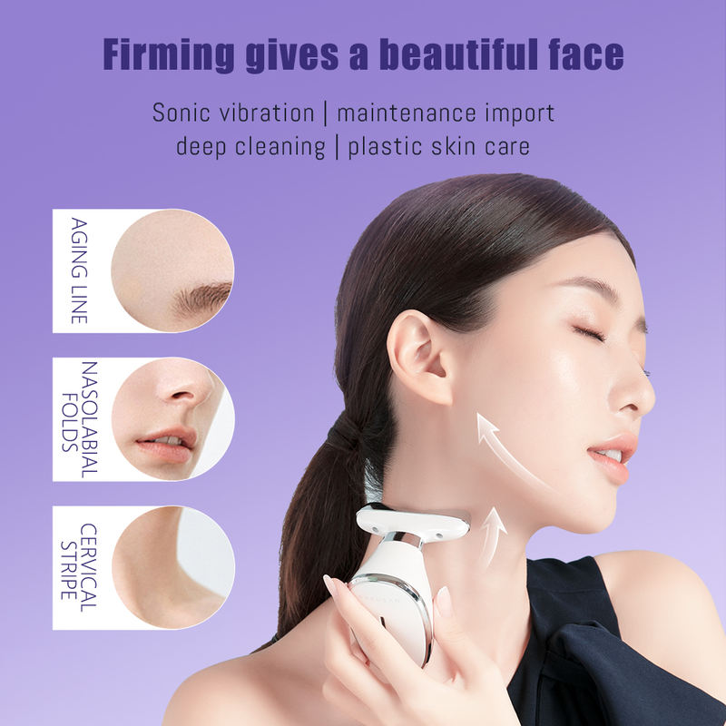 7-color LED Photon Rejuvenation EMS Microcurrent V-Face & Neck Beauty Device For Double Chin Removal